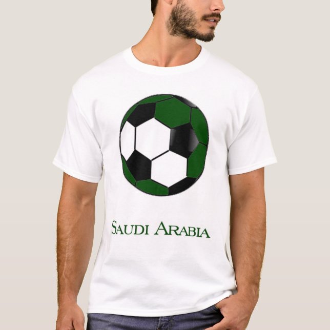 T-shirt du football de coupe du monde de l'Arabie (Devant)