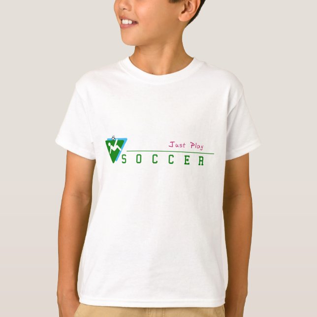 T-shirt du football de jeu d'enfants juste (Devant)