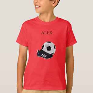 T-shirt du garçon du FOOTCP, nom personnalisé.