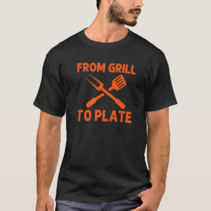 T-shirt Du Grill À L'Assiette Viande De Cerf Pour Le Dîner