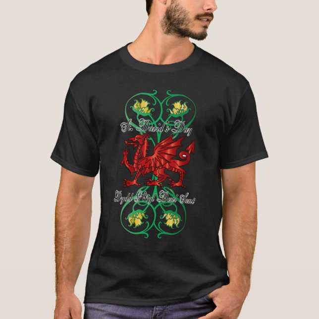 T-shirt du jour de David de saint avec des (Devant)