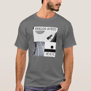 T-shirt du lecteur audio vinyle analogique