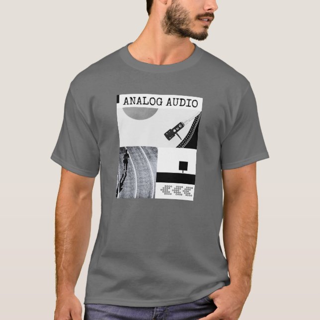 T-shirt du lecteur audio vinyle analogique (Devant)