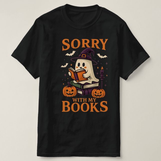 T-shirt du livre d'Halloween drôle (Design devant)