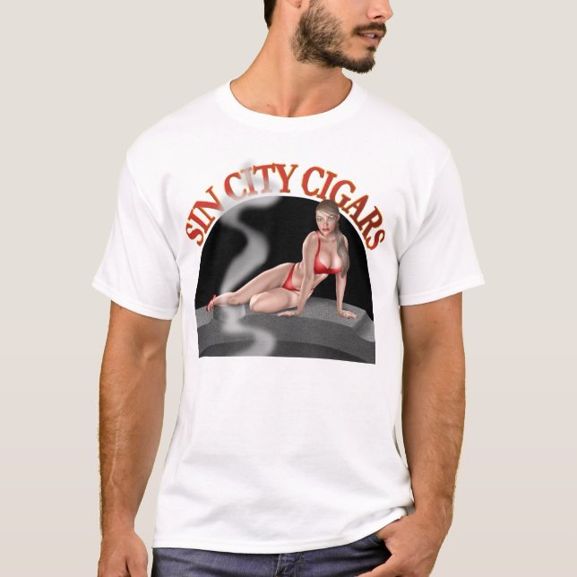 T-shirt du logo #5 de cigares de Sin City (Devant)