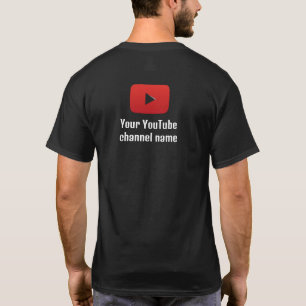 T-shirt du logo de la chaîne YouTube en noir perso