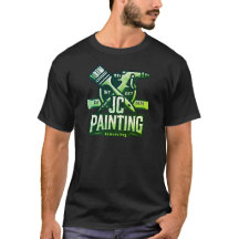 T-shirt du logo de la peinture néon