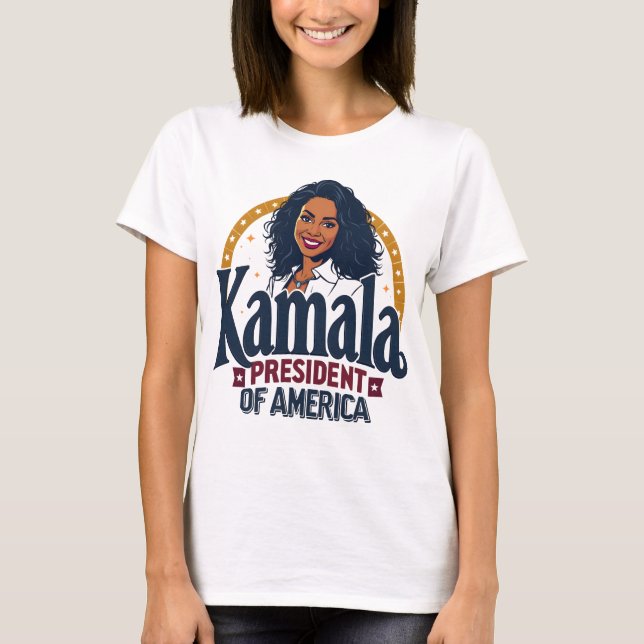 T-shirt du logo Kamala Harris - "Président de l'Am (Devant)