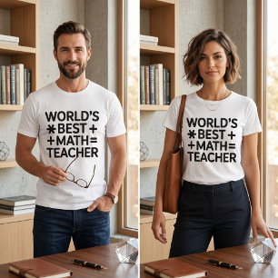 T-shirt du meilleur professeur de mathématiques du
