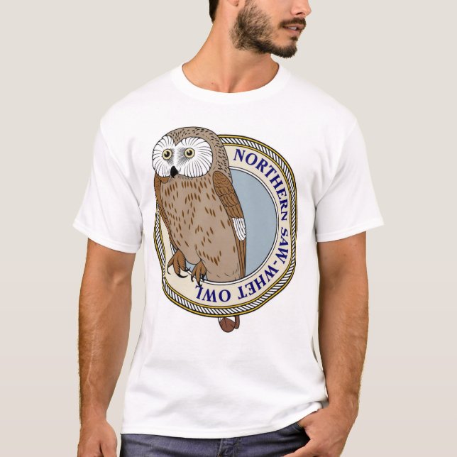T-shirt Du nord Scie-Affûtez le Hibou-m (Devant)