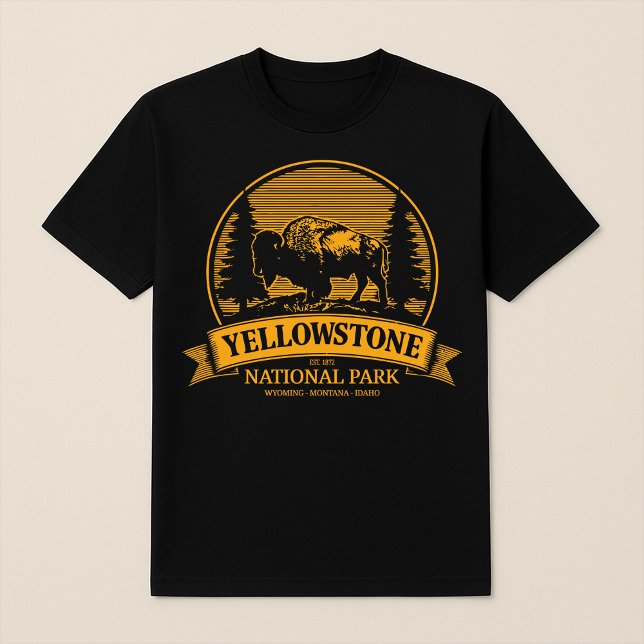 T-shirt du parc national du Bison-Yellowstone (Créateur téléchargé)