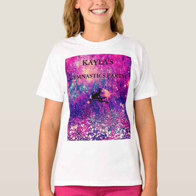 T-SHIRT DU PARTI GYMNASTIQUE PERSONNALISÉ (Devant)