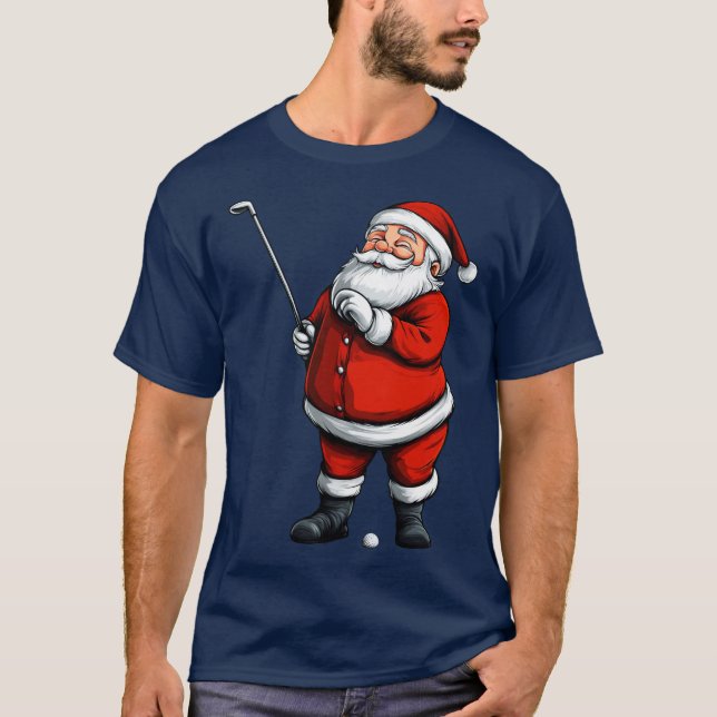 T-shirt du Père Noël Golfer (Devant)