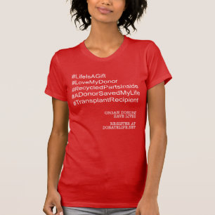 T-shirt du récipiendaire du hashtag Transplant