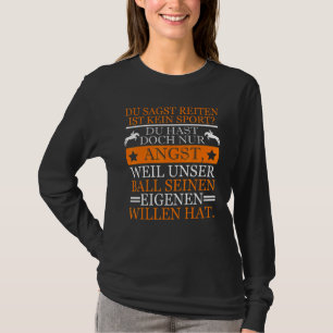 T-shirt Du Sagst Riten Ist Kein Sport Chevaux Chevaux D'Éq