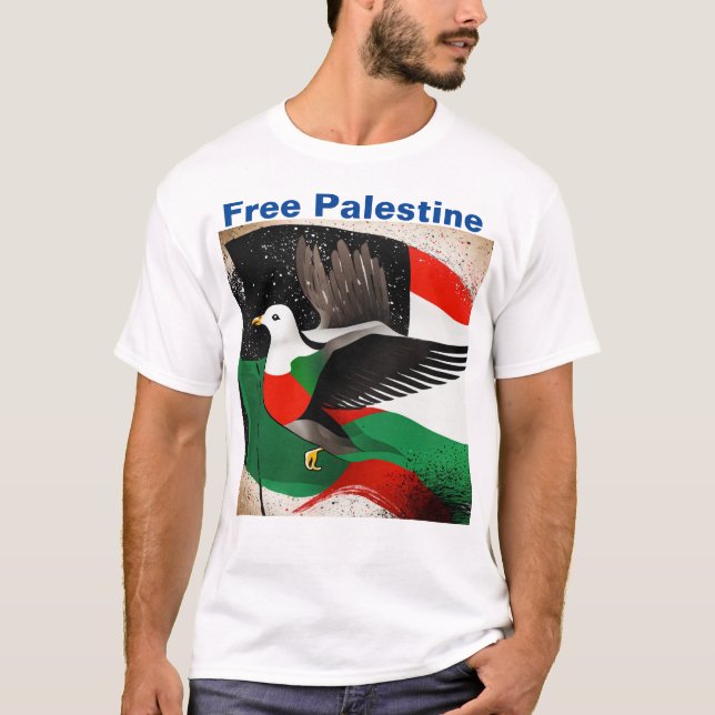 T-shirt du slogan Libérez la Palestine (Devant)