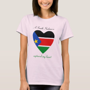 T-shirt du sud d'amoureux de drapeau du Soudan