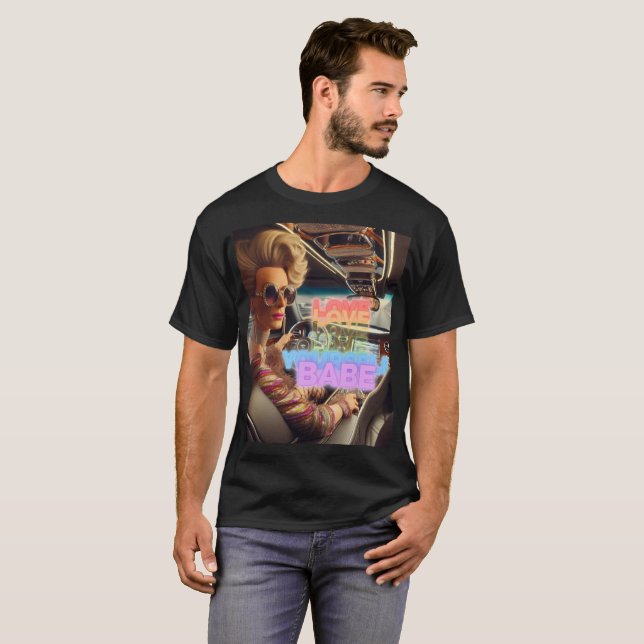 T-shirt du Sunset Club en voiture (Devant entier)