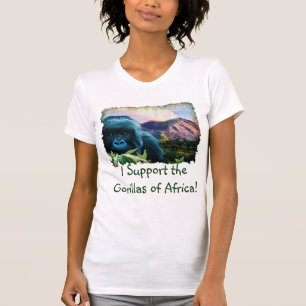 T-shirt du supporteur de gorille de montagne et de