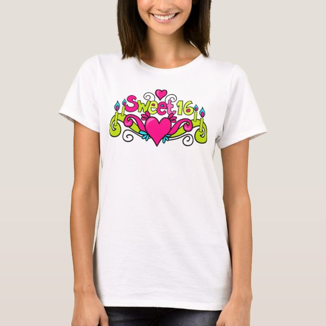 T-shirt du sweet sixteen 16 (Devant)