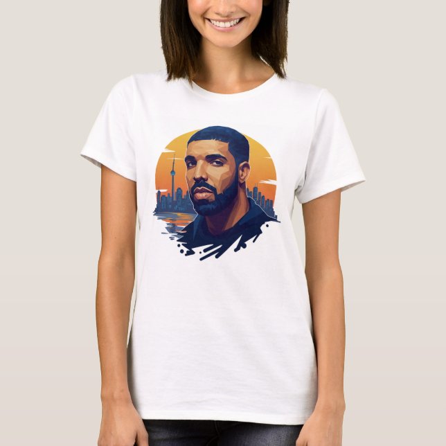 T-Shirt du ventilateur à col rond blanc - Chanson  (Devant)