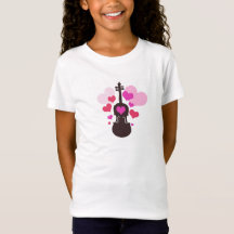 T-shirt du violon de la fille