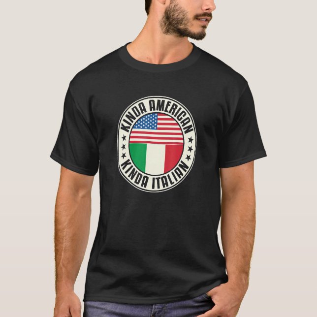 T-shirt Dual Citizenship American Italian Italy Usa Flag I (Devant)