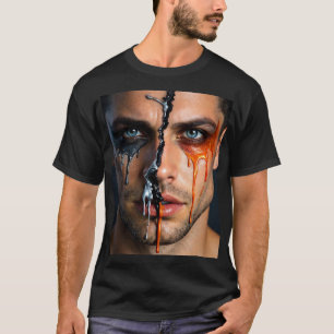 T-shirt Dualité intérieure – Portrait masculin abstrait