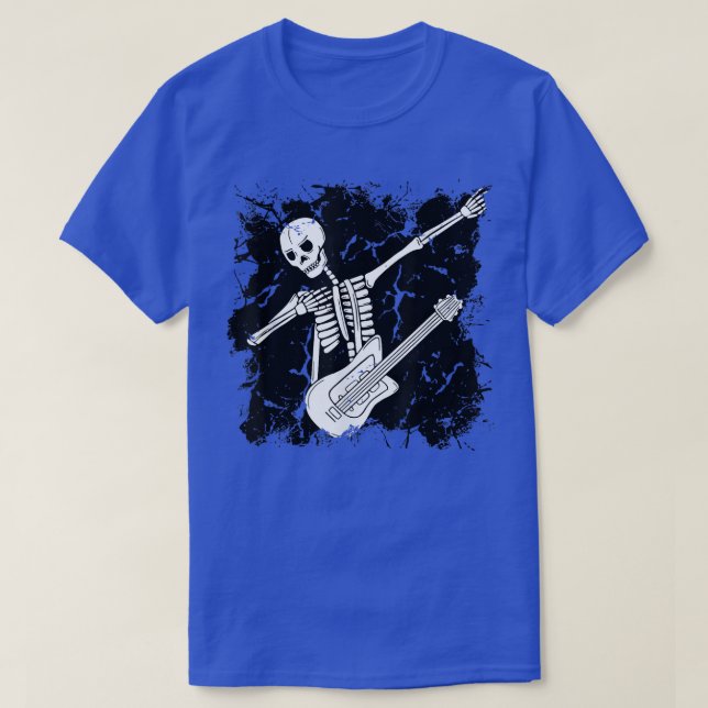 T-shirt Dub de guitare de squelette (Design devant)
