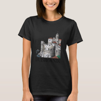 T-shirt Dubrovnik Croatie Croquis de Chat Dubrovnik