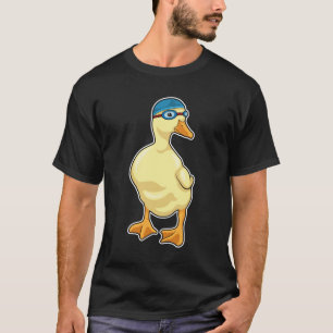 T-shirt Duck at Swimming with Swimming goggles