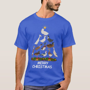 T-shirt Duck Christmasree Joyeux garçon de Noël
