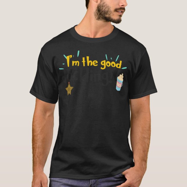 T-shirt Duck Lover Im the Good Duckling black lab chiot pe (Devant)