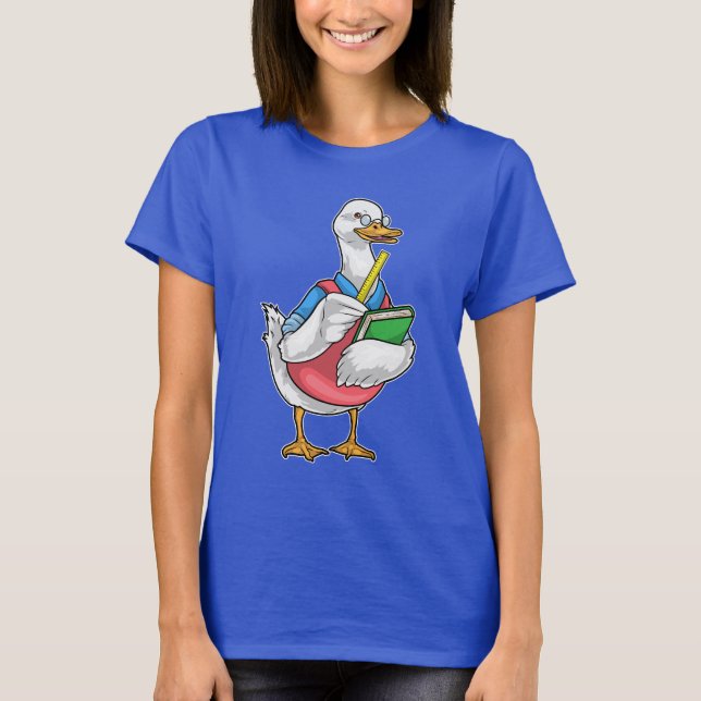 T-shirt Duck Math Teacher Ruler (Devant)