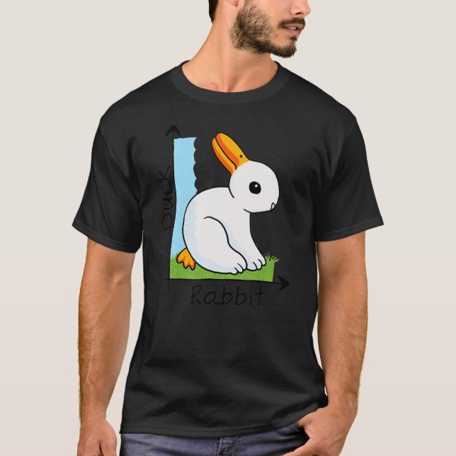 T-shirt Duck Rabbit Funny Graph Animal Chart Cute Mid-Autu (Devant)