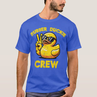T-shirt Duck Rubber Duckie Crew Peace Funny Matching Men W