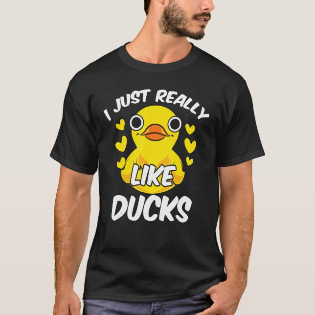 T-shirt Duckie Cute Duckling Bath Toy Je Vraiment Comme (Devant)