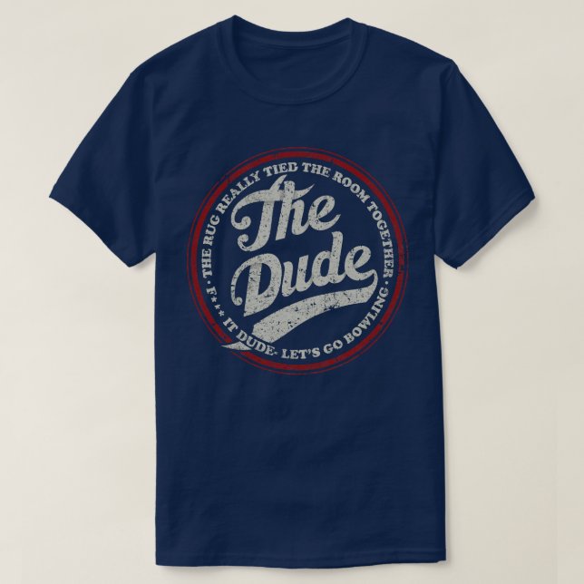 T-shirt Dude Lets Go Bowling (Design devant)