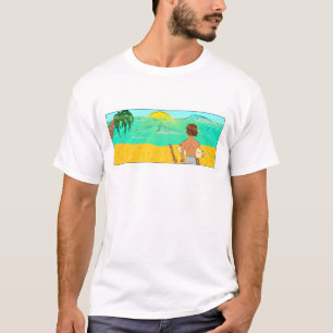 T-shirt Dude with a surfboard by Zeb