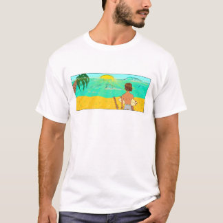 T-shirt Dude with a surfboard by Zeb