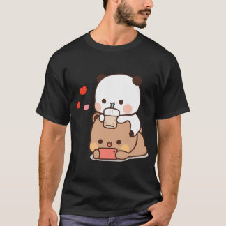 T-shirt Dudu Bear Et Bubu Panda Profitant Du Temps Ensembl