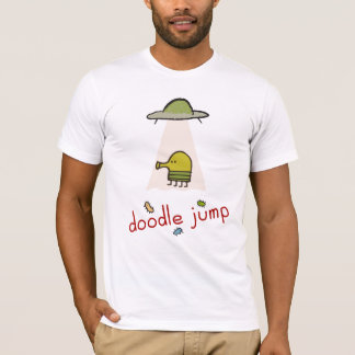 T-shirt d'UFO de saut de griffonnage