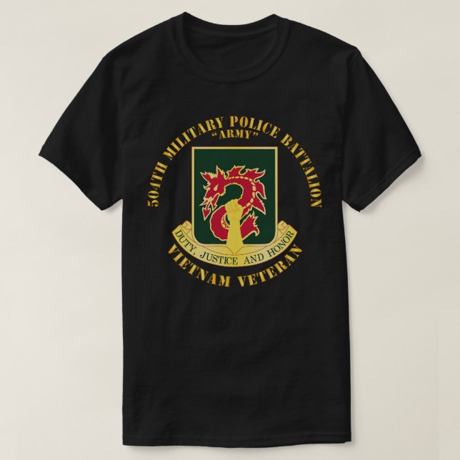 T-shirt DUI 504e Bataillon de police militaire avec SVC Ri (Design devant)