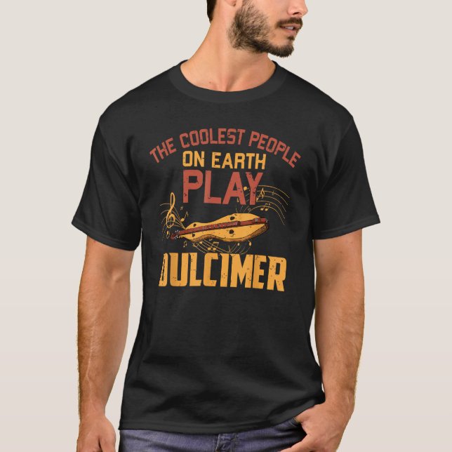 T-shirt Dulcimer Musique Lover Mountain Dulcimer Lecteur C (Devant)