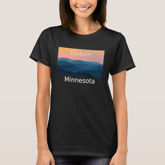 T-shirt Duluth Minnesota Mountain sunset hometown (Devant)