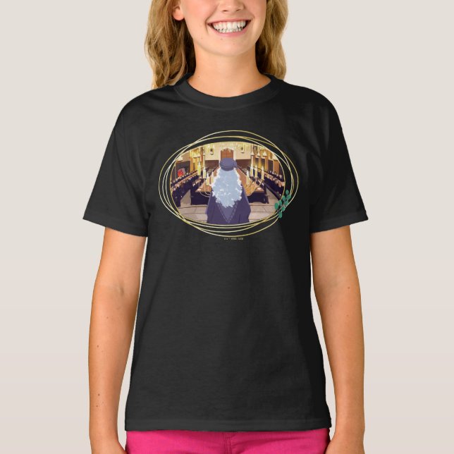 T-shirt Dumbledore Parlant dans la grande salle Hogwarts (Devant)