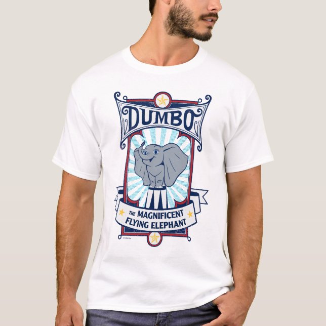 T-shirt Dumbo| Le Magnifique Flying Elephant Circus Art (Devant)