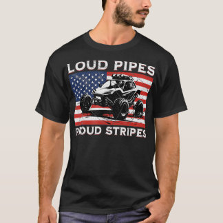 T-shirt Dune de rail de sable Buggy Hors route US Drapeau 