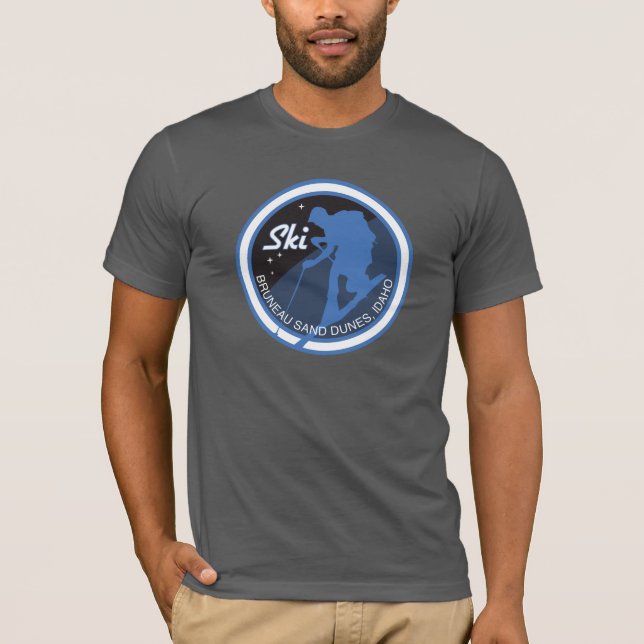 T-shirt Dunes de sable de Bruneau de ski (Devant)