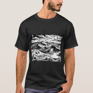 T-shirt Dunes de sable de Lancelin style xylographie Austr